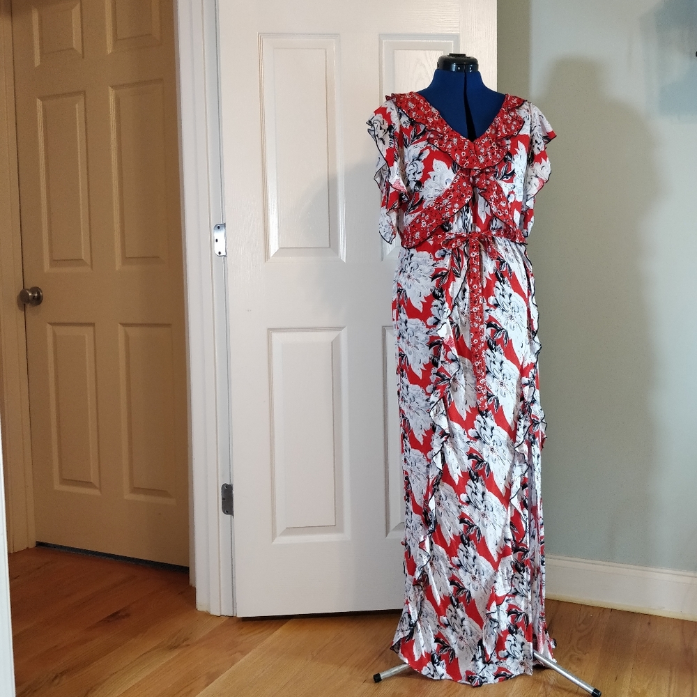 River Island cold shoulder maxi dress